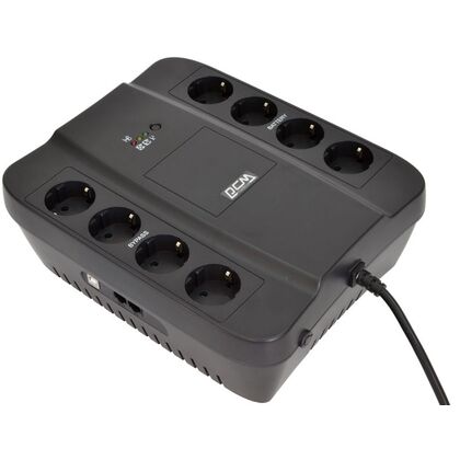 Источник бесперебойного питания Powercom SPD-1000U 1000BA/ 550W, AVR, 4 орзетки + 4 фильтрующие, USB, RJ-45, Schuko